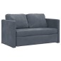 vidaXL Sofá cama de suelo 2 en 1 terciopelo gris oscuro 122x204x55 cm vidaXL Sofá cama de suelo 2 en 1 terciopelo gris oscuro 122x204x55 cm