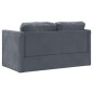vidaXL Sofá cama de suelo 2 en 1 terciopelo gris oscuro 122x204x55 cm vidaXL Sofá cama de suelo 2 en 1 terciopelo gris oscuro 122x204x55 cm