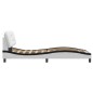 vidaXL Estructura cama con LED cuero sintético blanco negro 80x200 cm