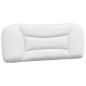 vidaXL Estructura cama con luces LED cuero sintético blanco 100x200 cm