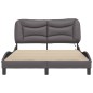 vidaXL Estructura cama con luces LED cuero sintético gris 120x200 cm vidaXL Estructura cama con luces LED cuero sintético gris 120x200 cm