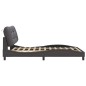 vidaXL Estructura cama con luces LED cuero sintético gris 120x200 cm vidaXL Estructura cama con luces LED cuero sintético gris 120x200 cm