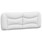 vidaXL Estructura cama con luces LED cuero sintético blanco 140x200 cm