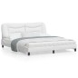 vidaXL Estructura de cama con luz LED cuero sintético blanco 180x200cm vidaXL Estructura de cama con luz LED cuero sintético blanco 180x200cm