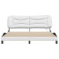 vidaXL Estructura de cama con luz LED cuero sintético blanco 180x200cm vidaXL Estructura de cama con luz LED cuero sintético blanco 180x200cm