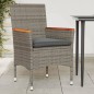 vidaXL Sillones de jardín con cojines 2 uds ratán sintético gris vidaXL Sillones de jardín con cojines 2 uds ratán sintético gris