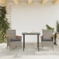 vidaXL Sillones de jardín con cojines 2 uds ratán sintético gris vidaXL Sillones de jardín con cojines 2 uds ratán sintético gris