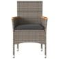 vidaXL Sillones de jardín con cojines 2 uds ratán sintético gris vidaXL Sillones de jardín con cojines 2 uds ratán sintético gris