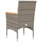 vidaXL Sillones de jardín con cojines 2 uds ratán sintético gris vidaXL Sillones de jardín con cojines 2 uds ratán sintético gris