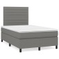 vidaXL Cama box spring con colchón y LED tela marrón oscuro 120x190 cm vidaXL Cama box spring con colchón y LED tela marrón oscuro 120x190 cm