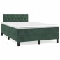 vidaXL Cama box spring colchón y LED terciopelo verde oscuro 120x190cm vidaXL Cama box spring colchón y LED terciopelo verde oscuro 120x190cm