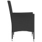 vidaXL Sillones de jardín con cojines 2 uds ratán sintético negro vidaXL Sillones de jardín con cojines 2 uds ratán sintético negro