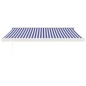 vidaXL Toldo retráctil aluminio y tela azul y blanco 3x2,5 m vidaXL Toldo retráctil aluminio y tela azul y blanco 3x2,5 m