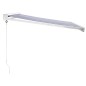 vidaXL Toldo retráctil aluminio y tela azul y blanco 3x2,5 m vidaXL Toldo retráctil aluminio y tela azul y blanco 3x2,5 m