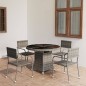 vidaXL Set comedor jardín 5 pzas ratán sintético gris antracita y gris vidaXL Set comedor jardín 5 pzas ratán sintético gris antracita y gris