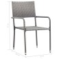 vidaXL Set comedor jardín 5 pzas ratán sintético gris antracita y gris vidaXL Set comedor jardín 5 pzas ratán sintético gris antracita y gris