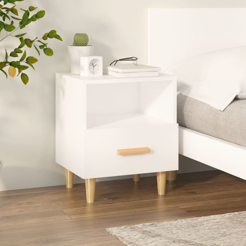 vidaXL Mesita de noche color blanco 40x35x47 cm vidaXL Mesita de noche color blanco 40x35x47 cm
