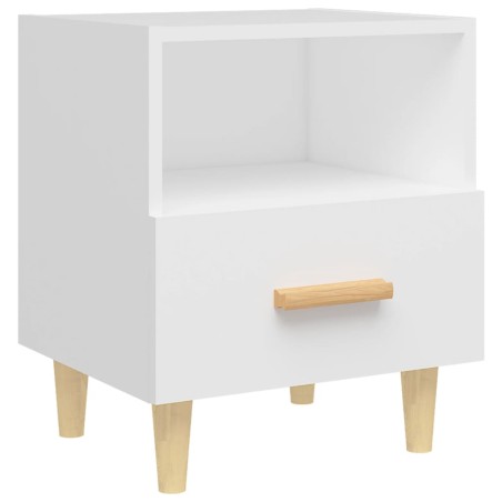 vidaXL Mesita de noche color blanco 40x35x47 cm