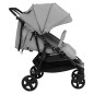 vidaXL Carrito para gemelos de acero gris claro y negro