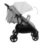 vidaXL Carrito para gemelos de acero gris claro y negro