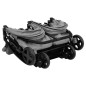 vidaXL Carrito para gemelos de acero gris claro y negro