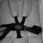 vidaXL Carrito para gemelos de acero gris claro y negro