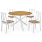 vidaXL Juego de muebles de comedor 5 piezas MDF blanco vidaXL Juego de muebles de comedor 5 piezas MDF blanco