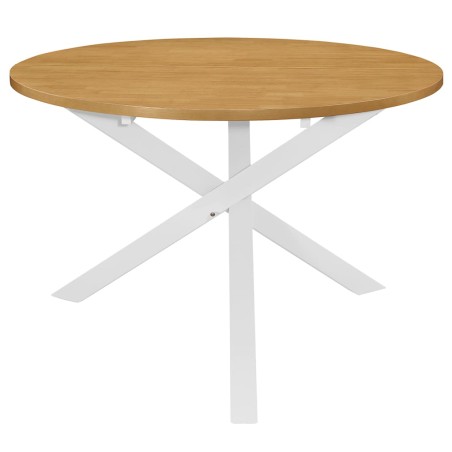 vidaXL Juego de muebles de comedor 5 piezas MDF blanco