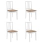 vidaXL Juego de muebles de comedor 5 piezas MDF blanco vidaXL Juego de muebles de comedor 5 piezas MDF blanco