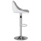 vidaXL Taburetes de cocina 2 unidades cuero sintético gris y blanco vidaXL Taburetes de cocina 2 unidades cuero sintético gris y blanco