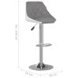 vidaXL Taburetes de cocina 2 unidades cuero sintético gris y blanco vidaXL Taburetes de cocina 2 unidades cuero sintético gris y blanco