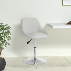 vidaXL Silla de comedor de cuero sintético blanco