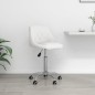 vidaXL Silla de oficina giratoria de cuero sintético blanco vidaXL Silla de oficina giratoria de cuero sintético blanco