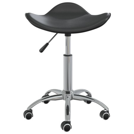 vidaXL Taburete de salón de belleza de cuero sintético negro