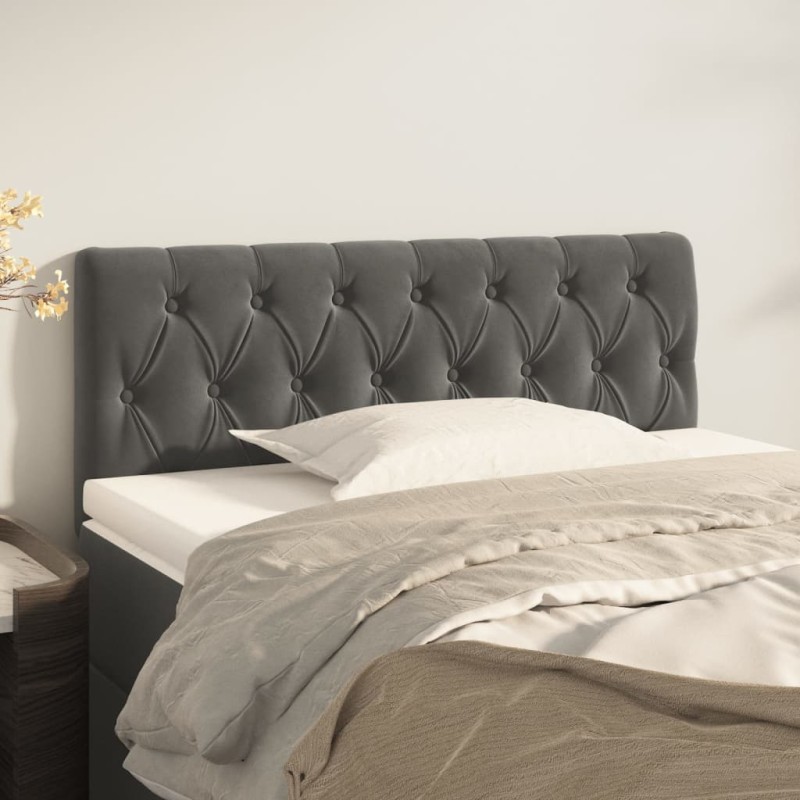 vidaXL Cabecero de terciopelo gris oscuro 100x7x78/88 cm vidaXL Cabecero de terciopelo gris oscuro 100x7x78/88 cm