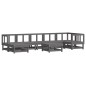 vidaXL Juego de muebles de jardín 8 pzas y cojines madera maciza gris vidaXL Juego de muebles de jardín 8 pzas y cojines madera maciza gris