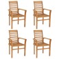 vidaXL Conjunto de comedor de jardín 5 piezas madera maciza de teca vidaXL Conjunto de comedor de jardín 5 piezas madera maciza de teca