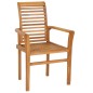 vidaXL Conjunto de comedor de jardín 5 piezas madera maciza de teca vidaXL Conjunto de comedor de jardín 5 piezas madera maciza de teca