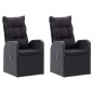 vidaXL Juego de comedor para jardín 3 piezas negro vidaXL Juego de comedor para jardín 3 piezas negro