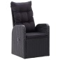 vidaXL Juego de comedor para jardín 3 piezas negro vidaXL Juego de comedor para jardín 3 piezas negro