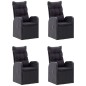 vidaXL Juego de comedor para jardín 5 piezas negro vidaXL Juego de comedor para jardín 5 piezas negro