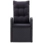 vidaXL Juego de comedor para jardín 5 piezas negro vidaXL Juego de comedor para jardín 5 piezas negro