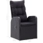 vidaXL Juego de comedor para jardín 5 piezas negro vidaXL Juego de comedor para jardín 5 piezas negro
