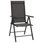vidaXL Juego de comedor de jardín 10 piezas negro y gris antracita vidaXL Juego de comedor de jardín 10 piezas negro y gris antracita