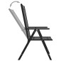 vidaXL Juego de comedor de jardín 10 piezas negro y gris antracita vidaXL Juego de comedor de jardín 10 piezas negro y gris antracita