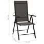 vidaXL Juego de comedor de jardín 10 piezas negro y gris antracita vidaXL Juego de comedor de jardín 10 piezas negro y gris antracita