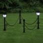 vidaXL Lámparas solares de jardín con valla de cadena vidaXL Lámparas solares de jardín con valla de cadena