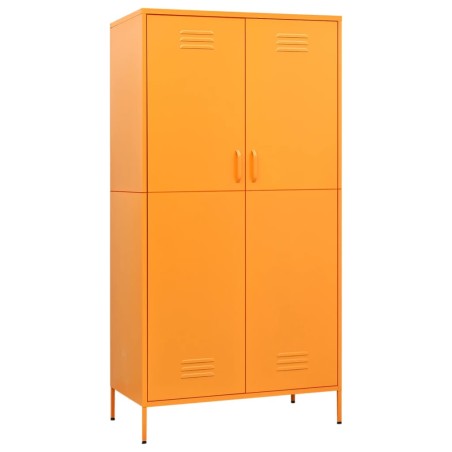 vidaXL Armario de acero amarillo mostaza 90x50x180 cm