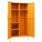 vidaXL Armario de acero amarillo mostaza 90x50x180 cm vidaXL Armario de acero amarillo mostaza 90x50x180 cm