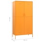 vidaXL Armario de acero amarillo mostaza 90x50x180 cm vidaXL Armario de acero amarillo mostaza 90x50x180 cm